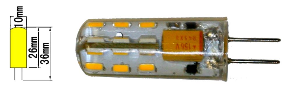 G4 1,2W 12-24V 3200K K13-24S TauRay лампа светодиодная