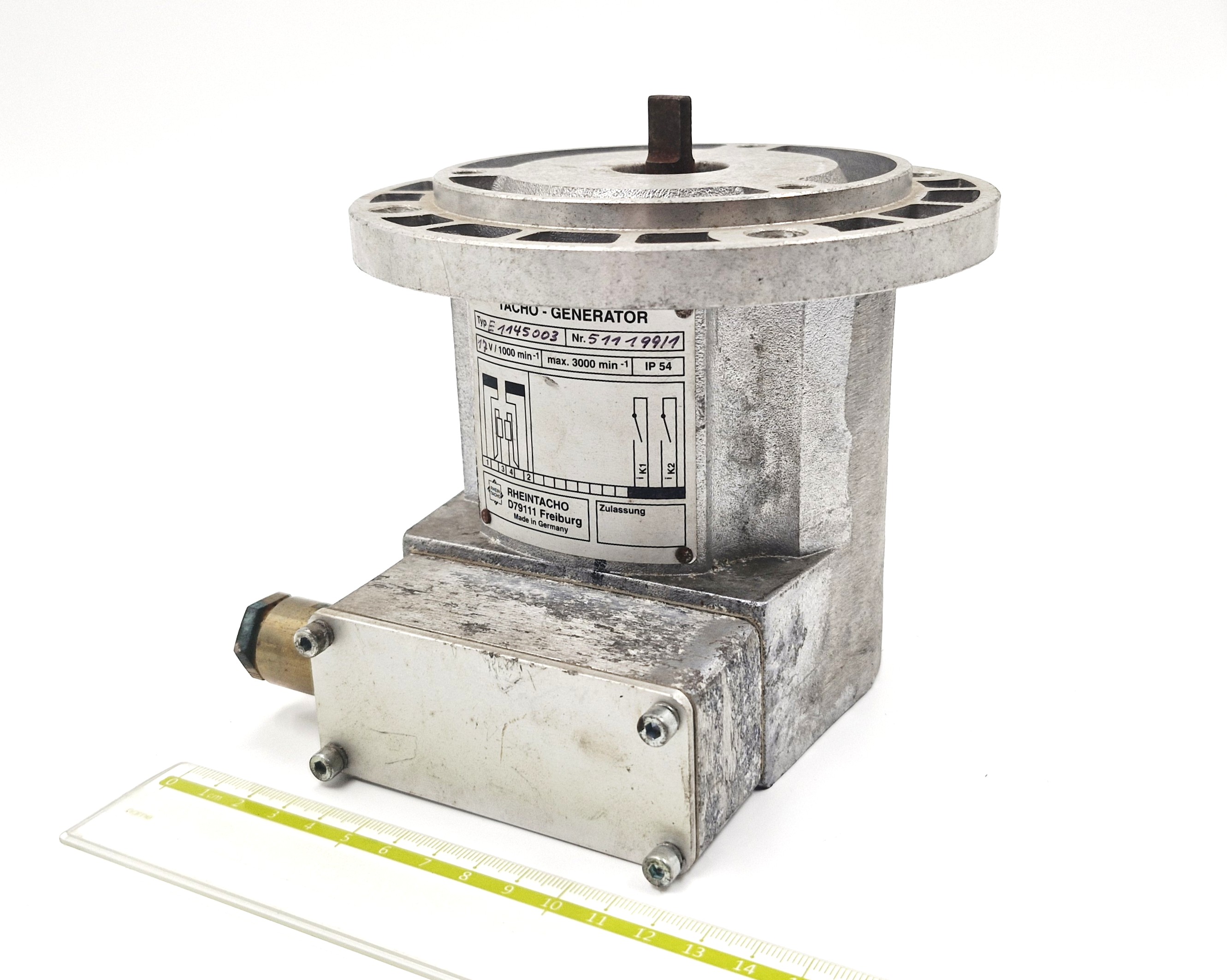 E1145003 17VDC 1000rpm max.3000rpm RHEINTACHO D79111 IP54 тахогенератор