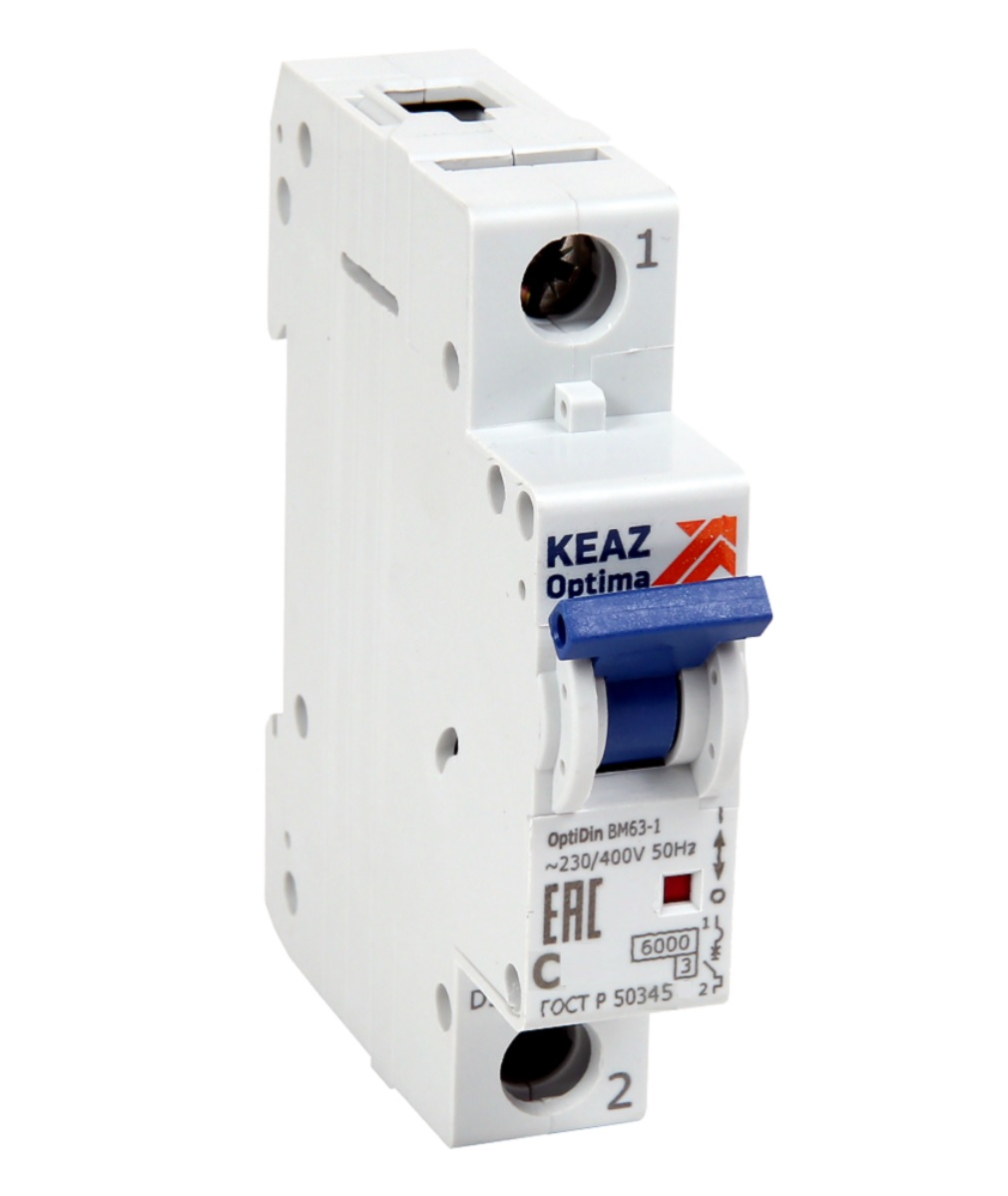 BM63-1C2-ОМ4-РЕГ 2A OptiDin 1P AC КЭАЗ 260507 выключатель автоматический
