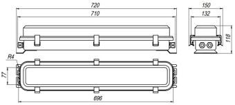 GL-281CD-140001 26W 230VAC IP67 4000K (LED ав.модуль) "лапы v2" АМЭО светильник светодиодный аварийн