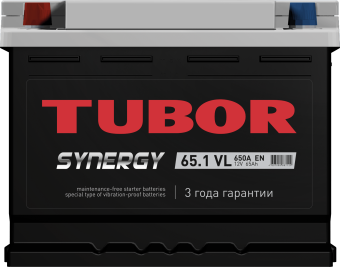 6СТ-65.1 VL 65Ah TUBOR SYNERGY аккумулятор свинцово-кислотный