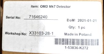 OMD MK7 Detector Graviner датчик концентрации масляного тумана