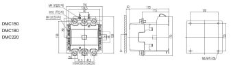 DMC220 250A 380-440VAC 132kW 380-440V 3P 2NO+2NC Dong-A контактор