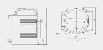 CXH1-12PL 112,5° 100-240V 50/60Hz 6W LED зеленый фонарь сигнально-отличительный правого борта
