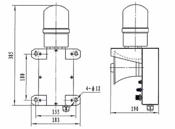 CLB-30-220-Y 108dB 220VAC 30W IP44 (желтый) сигнализатор светозвуковой