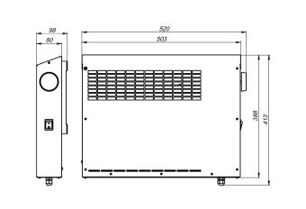 HTR-1-250 IP44 250W 230VAC 50/60Hz АМЭО электроконвектор судовой
